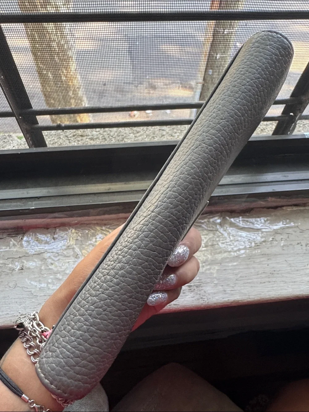 Furla Pebbled Leather Wallet in Gray